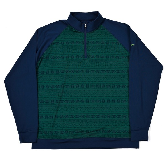 Holderness & Bourne Other - Holderness & Bourne Men's The Robinson Golf Pullover 1/4 Zip Blue Green Large